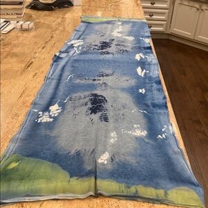 Marika Charles Cashmere Wrap/Scarf Blues Greens Gray